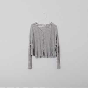 Carly Jean Los Angeles cropped long sleeve tee